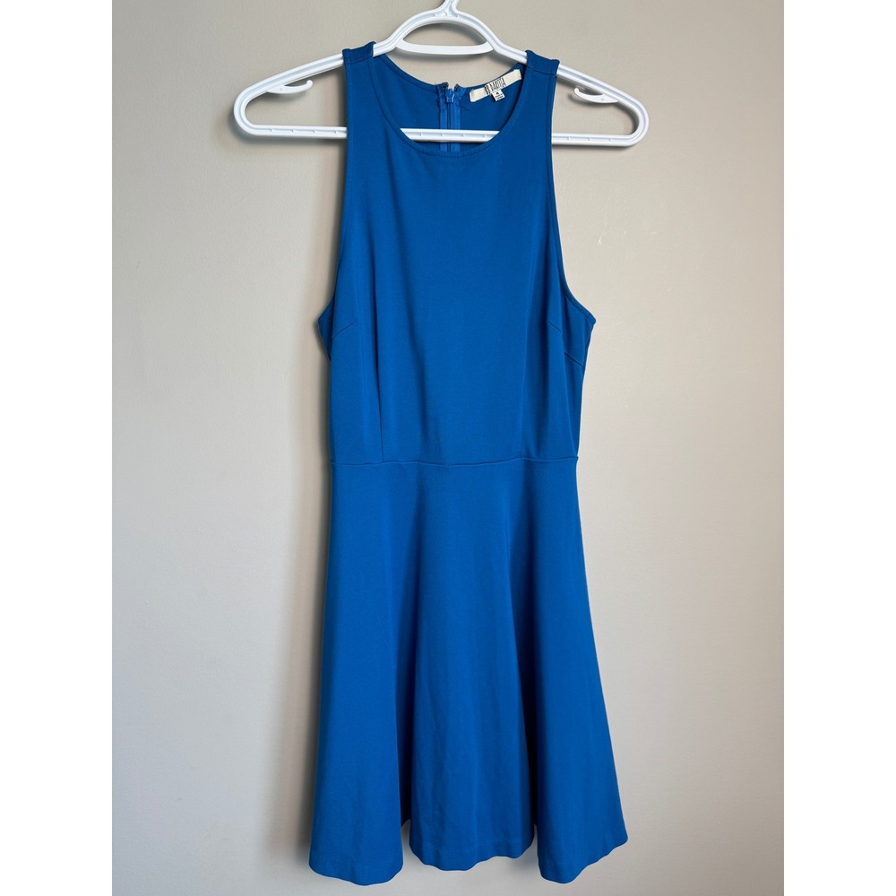 BB Dakotaβ Blue Sleeveless Fit and Flare Skater Dress Size 4 Minimalist Party